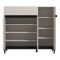 Scarpiera Beige Nero un Cassetto 6 Ripiani 118.5x40x109.5h cm, 3 Ante - Orotelli