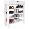 Scarpiera Bianco 5 Ripiani 12 Paia 80x30x90h cm, Un'anta - Monastero