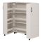 Scarpiera Bianco Crema 9 Ripiani 2 Ante 92x33x113h cm, Ante con Doppia Capienza, Apertura con Ruote - Ystad