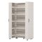 Scarpiera Bianco Crema Nero 15 Ripiani 2 Ante 92x33x185h cm, Ante con Doppia Capienza, Apertura con Ruote - Bled