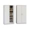 Scarpiera Bianco Opaco Modulabile 12 Ripiani 55x35x108h cm, 4 Ante - Abram