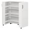 Scarpiera Bianco Opaco Nero 9 Ripiani 2 Ante 92x33x113h cm, Ante con Doppia Capienza, Apertura con Ruote - Ystad