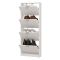 Scarpiera Bianco un Ripiano 4 Ante 58x18x155.5h cm, kit Fissaggio a Muro Incluso - Pesche