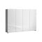 Scarpiera da ingresso 4 ante bianca lucida 160x115h cm - Abdul