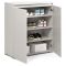 Scarpiera Grigio Chiaro 3 Ripiani 2 Ante 80x37x102h cm, Gola per Apertura Ante Made in Italy - Astrina