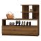 Scarpiera Marrone Noce 4 Ripiani 12 Paia 100x30x85h cm, Un'anta - Sinni