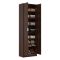 Scarpiera Marrone Noce 6 Ripiani 2 Ante 60x33x191.5h cm, Maniglie Incluse - Delizia