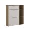 Scarpiera Marrone Noce Beige 90x26x102h cm, un Cassetto - Samassi
