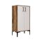 Scarpiera Marrone Noce Bianco 8 Paia 3 Ripiani 60x35x111h cm, 4 Vani - Axarix