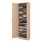 Scarpiera Marrone Rovere 6 Ripiani 2 Ante 60x33x191.5h cm, Maniglie Incluse - Delizia