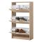 Scarpiera Marrone Rovere 6 Ripiani 3 Ante 67x28x119h cm, Maniglie Incluse - Marradi
