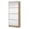 Scarpiera Marrone Rovere 8 Ripiani 8 Vani 67x28x155.5h cm, 4 Ante - Pentone