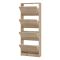 Scarpiera Marrone Rovere Chiaro un Ripiano 4 Ante 58x18x155.5h cm, kit Fissaggio a Muro Incluso - Pesche
