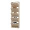 Scarpiera Marrone Rovere Chiaro un Ripiano 5 Ante 58x18x191.5h cm, kit Fissaggio a Muro Incluso - Capriolo