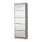 Scarpiera Marrone Rovere Grigio 10 Ripiani 10 Vani 67x28x191.5h cm, 5 Ante - Dentro