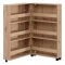 Scarpiera Marrone Rovere Nodi Nero 6 Ripiani Un'anta 68x33x113h cm, Ante con Doppia Capienza, Apertura con Ruote - Porvoo