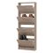 Scarpiera Marrone Rovere Scuro un Ripiano 4 Ante 58x18x155.5h cm, kit Fissaggio a Muro Incluso - Pesche