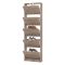 Scarpiera Marrone Rovere Scuro un Ripiano 5 Ante 58x18x191.5h cm, kit Fissaggio a Muro Incluso - Capriolo