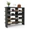 Scarpiera Nero 16 Paia 5 Ripiani 76x31x72h cm, 4 Vani - Offida