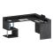 Scrivania angolare ardesia 180x93cm con supporto computer - Adelma