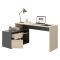 Scrivania angolare rovere e antracite 139x92cm con 1 cassetto - Andor