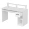 Scrivania Bianco 5 Ripiani un Cassetto 99x120x55h cm, 5 Vani - Roletto