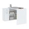 Scrivania Bianco Angolare un Cassetto 120x92x74h cm, 2 Ripiani - Linaza