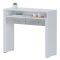 Scrivania Bianco Cemento Grigio Modulabile 2 Cassetti 98.6x36.6x86.9h cm, un Vano - Opaglio