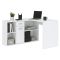 Scrivania Bianco Modulabile Angolare 122x120x75h cm, un Cassetto - Linare
