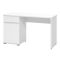 Scrivania Bianco un Cassetto un Ripiano 130x50x75.5h cm, Un'anta - Cambio