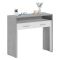 Scrivania Grigio Bianco Modulabile 2 Cassetti 98.6x36.6x86.9h cm, un Vano - Opaglio
