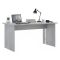 Scrivania Grigio Cemento Modulabile Fori Passacavi 150x78.2x75h cm, Colore Ripiano Grigio - Zibello