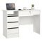 Scrivania lineare bianca 109x48cm con 3 cassetti - Franklin