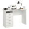 Scrivania lineare bianca 110x45cm con 3 cassetti - Appollo