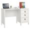 Scrivania lineare bianca 120x48cm con 3 cassetti - Murjan