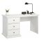 Scrivania lineare bianca 130x61cm con 3 cassetti - Agia