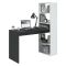 Scrivania lineare bianca e antracite 120x53cm con libreria - Ali
