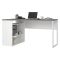 Scrivania lineare bianca e grigia 145x81cm con 2 cassetti - Moire