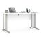 Scrivania lineare bianca e grigia 150x80cm in legno - Ascorbato