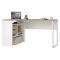 Scrivania lineare bianca e quercia 145x81cm in legno - Moire