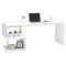 Scrivania lineare bianca lucida 180x60cm con supporto pc - Poseidone