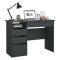 Scrivania lineare grigia 109x48cm con 3 cassetti - Franklin