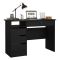 Scrivania lineare nera 109x48cm con 3 cassetti - Franklin