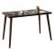 Scrivania lineare noce 110x60cm con piano in vetro - Melita