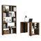 Scrivania lineare noce e antracite 120x60cm con libreria - Atene