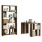 Scrivania lineare noce e bianca 120x60cm con libreria - Atene