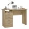 Scrivania lineare quercia 110x48cm con 4 cassetti - Appollo