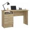 Scrivania lineare quercia 120x48cm con 3 cassetti - Andre