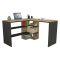 Scrivania lineare quercia e antracite 120x120cm - Emiliana