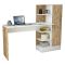 Scrivania lineare quercia e bianca 152x40cm con libreria - Angaga